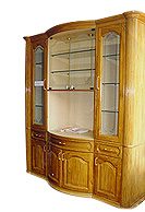 Wooden Almirah with Glass Doors