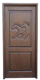 Horse Carved Door
