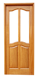 Glass and Wood Panel Door
