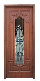 Door with Central Glass Fitting